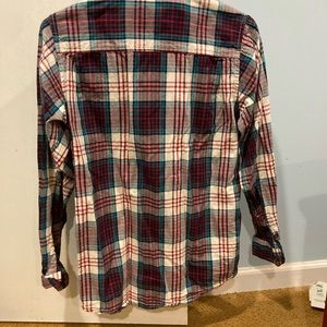 Plaid flannel button down shirt